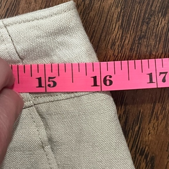 Emma & James Khaki Colored Linen‎ Blend Cropped Pants Size 8 - Picture 6 of 7